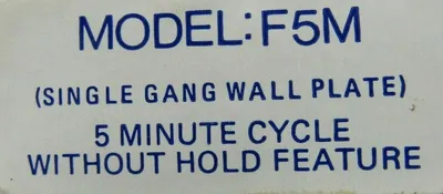 NEW INTERMATIC F5M TIME SWITCH 0-5 MIN
