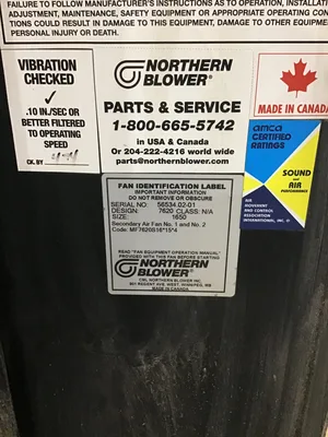 Northern Blower 56534.02-01 Industrial Centrifugal Blower w/Inverter Duty AC 3 Phase