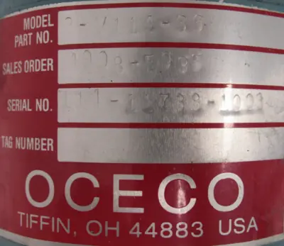 NEW OCECO 3-V114-66 SAFETY VALVE 3" 3V11466
