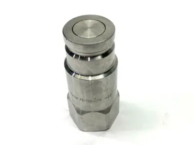 USED PARKER CHEMICAL COMPATIBLE QUICK COUPLING 316 STAINLESS STEEL