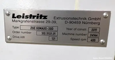 Used LEISTRITZ CORPORATION ZSE 60 MAX Extruders Illinois US | Aaron Equipment #86528