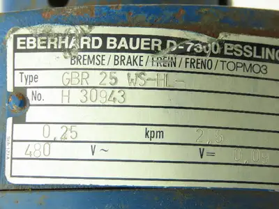 New | in-Stock EBERHARD BAUER _UNKNOWN_ Speed Reducers | Arrow Industrial #634578