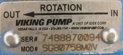 NEW VIKING PUMP SG80758M0V GEAR PUMP