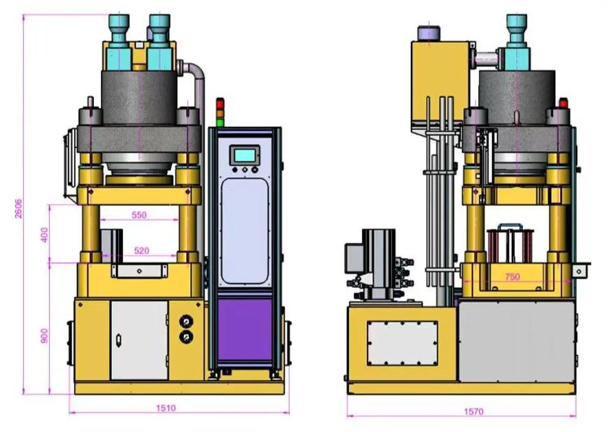 200-Ton Automated Hydraulic Coining Press