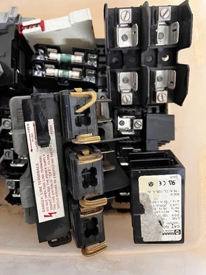 Assorted Electrical Fuse Holders and Disconnect Blocks Collection