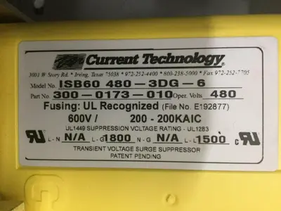 USED CURRENT TECHNOLOGY TG60 480-3DG-DM