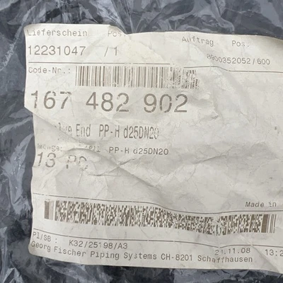 New | in-Stock George Fischer 167.482.902 Pump & Valve Parts California US | Davliegogo LLC #1706420