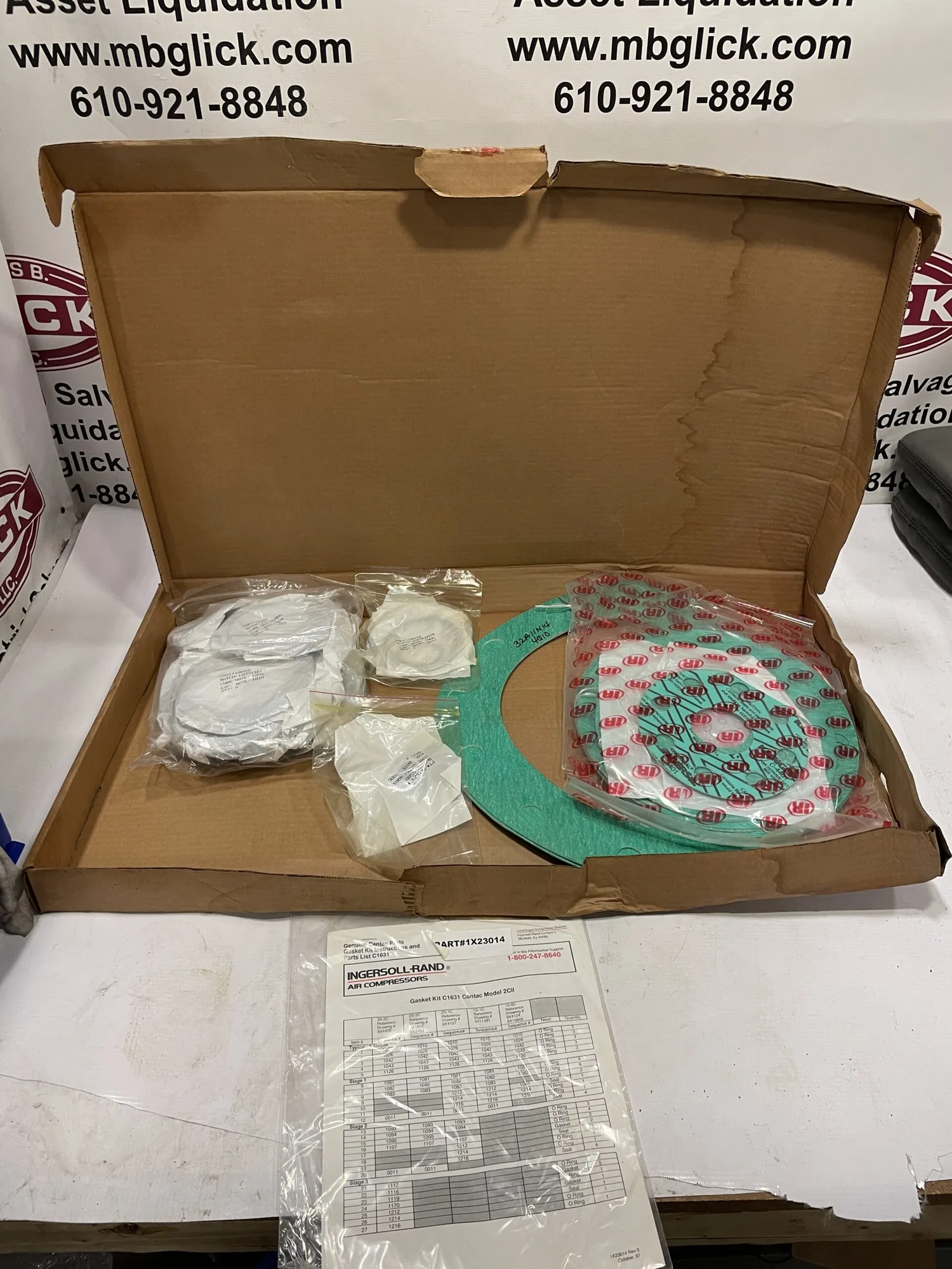 Ingersoll Rand 67570713 Gasket Kit C1631 Rev D 112305 -NIB