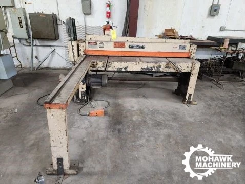 6' X 12 GA CINCINNATI-INC "CENTURY" MECHANICAL POWER SQUARING SHEAR w/FRONT OPERATED MANUAL BACK GAUGE - SQUARING ARM - (2) FRONT SUPPORTS