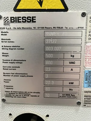 Biesse Rover 20 Pod and Rail CNC