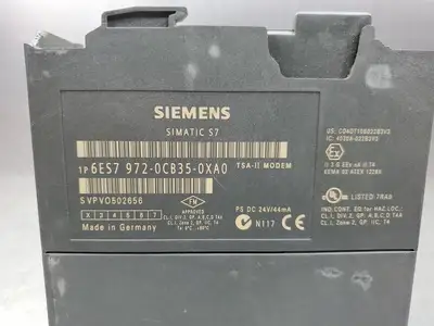 Used Siemens 6ES7 972-0CB35-0XA0 SIMATIC TELESERVICE TSA-II MODEM MODULE Modems South Carolina US | Palmetto Automation #1520688