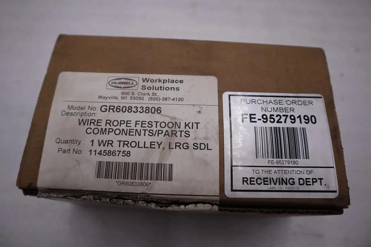 NEW HUBBELL WIRE ROPE FESTOON TOW CLAMP KIT GR60833806 STK 5047CC