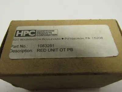 HPC Homewood Products Corp. 1083261 Red Pushbutton Unit N.O./N.C. Lot of 2