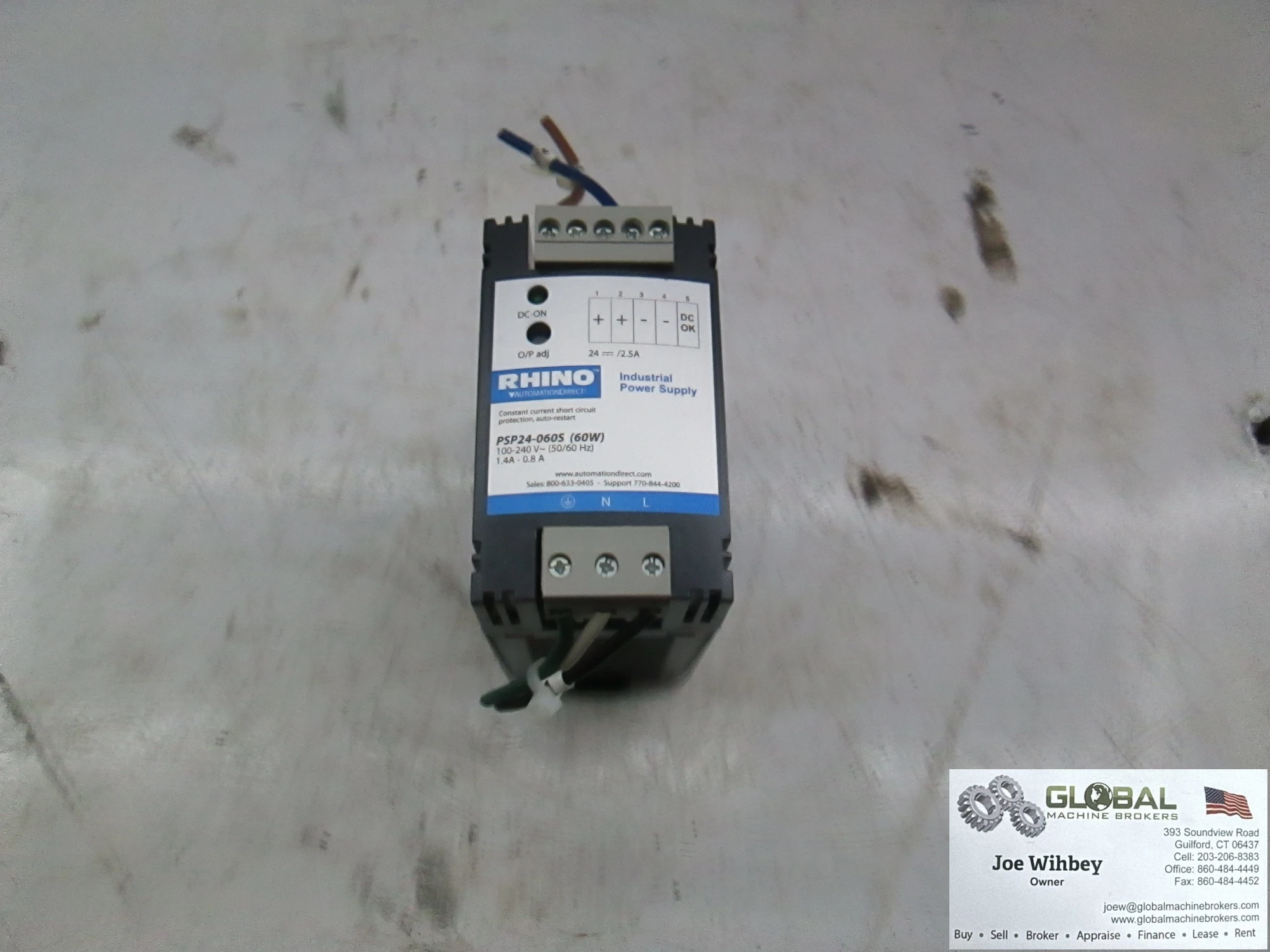 Automation Direct Rhino PSP24-060S Power Supply, 60W / 100-240V