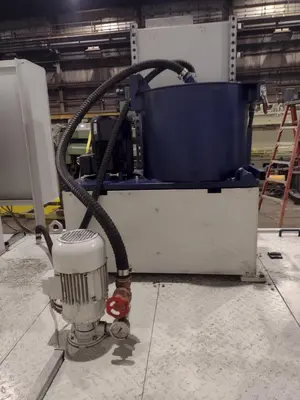30 GPM ZYKLOMAT MODEL #AKBF-R CONTINUOUS FILTER COOLANT SYSTEM, WITH DRAG-OUT & TURBO-HKS CENTRIFUGE SEPERATOR: YOBRO #24734