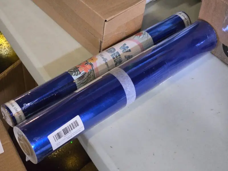 Lot of (2 Rolls) Blue Mirror Sticker