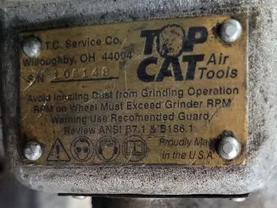 Used TOP CAT VERTICAL AIR GRINDER Air Tools, DC Electrical Tools & Accessories Kentucky US | Aucto #1308176