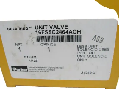 NEW PARKER 16FS5C2464ACH VALVE ORIFICE 1