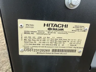 Used 2023 SULLAIR 185 / D Air Compressors, Portable Minnesota US | Carco Truck & Equipment #1514112