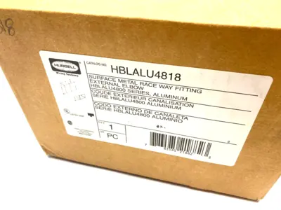 New | in-Stock Hubbell Metal Raceway External Elbow Fitting 2-Channel Aluminum Electrical Fittings Michigan US | Maverick Industrial Sales #1398053
