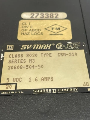 USED SQUARE D SYMAX 8030-CRM-210 INTERFACE MODULE SER.M3 5VDC 1.6AMPS 8030CRM210