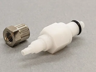 Quick Disconnect Insert 1/8" Hose Barb to 5/16" OD, 1/4"-28 Threaded Fitting - New Other