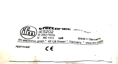 NEW IFM EFECTOR IE5202 PROXIMITY SWITCH IE-2002-FROG