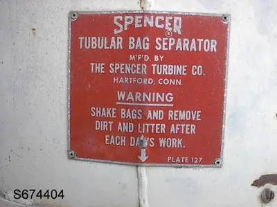 Dust Collector, Baghouse, 22 SF, Spencer, #S674404