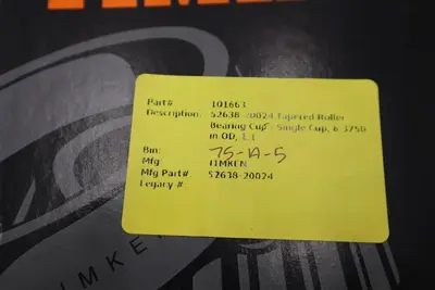 NEW Timken 52638 Tapered Roller Bearing Cup STOCK 1662CC