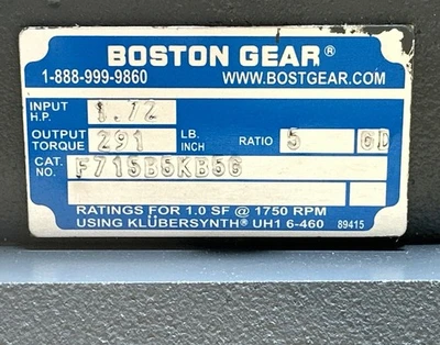 NEW Boston Gear F715B5KB5G