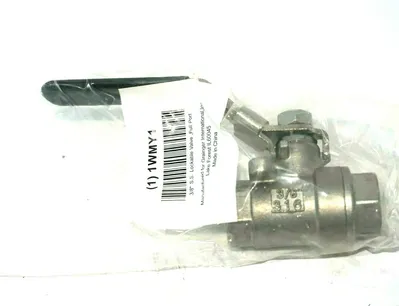 2 NEW GRAINGER 1WMY1 BALL VALVES 3/8" 316 1000WOG