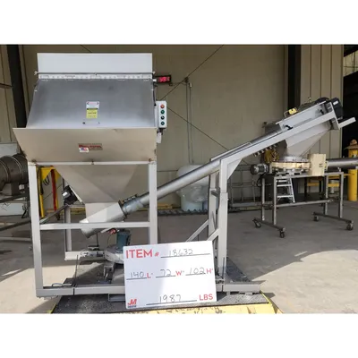 Used Flexicon Combo Bag Dump Weigh Batching and 5" Discharge Conveyor