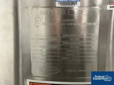 USED Walker 250 Liter Walker Reactor, 316L S/S, 45/150#