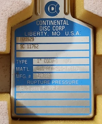 NEW Continental Disc Corporation 313110