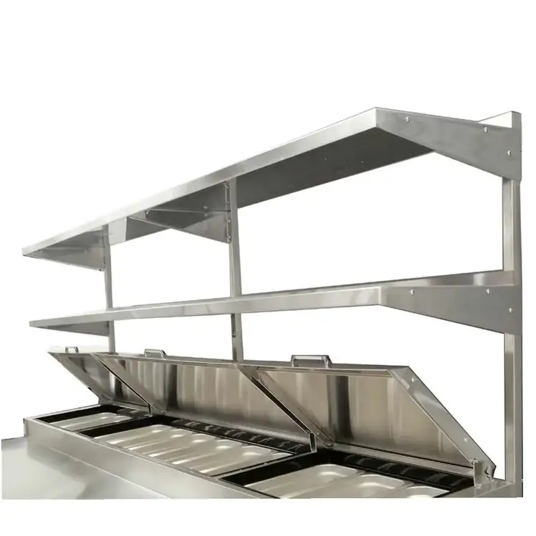 New | in-Stock Atosa New Atosa MROS-44P Stainless Steel Double Overshelf for Pizza Prep Table Food, Restaurant, & Bakery Parts & Accessories Illinois US | Falcon Restaurant Supply #1375386