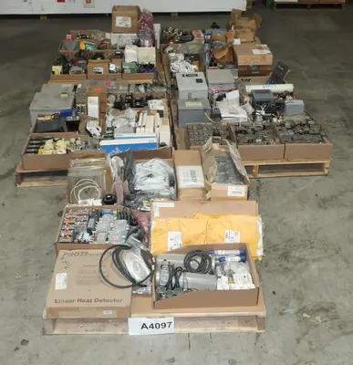 5 PALLETS OF ASSORTED ELECTRICAL AND COMPONENTS