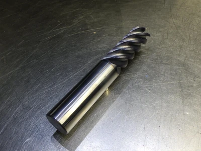 Kyocera / SGS 1" 6 Flute Carbide Cr Endmill 1" Shank .06" R 35159 (LOC1976A)