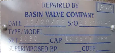 REFURBISHED CROSBY VALVE PSV-04-0458 RELIEF VALVE 1030 PSI 52199 2.5"x6"