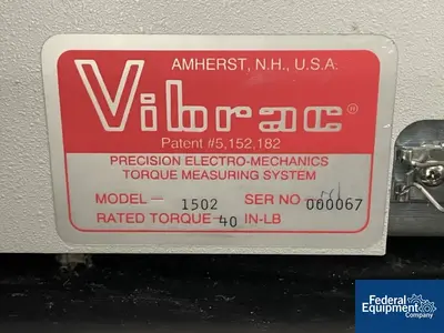 USED Vibrac Vibrac 1502 Cap Torque Tester