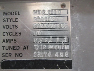 USED ERIEZ HVC1210