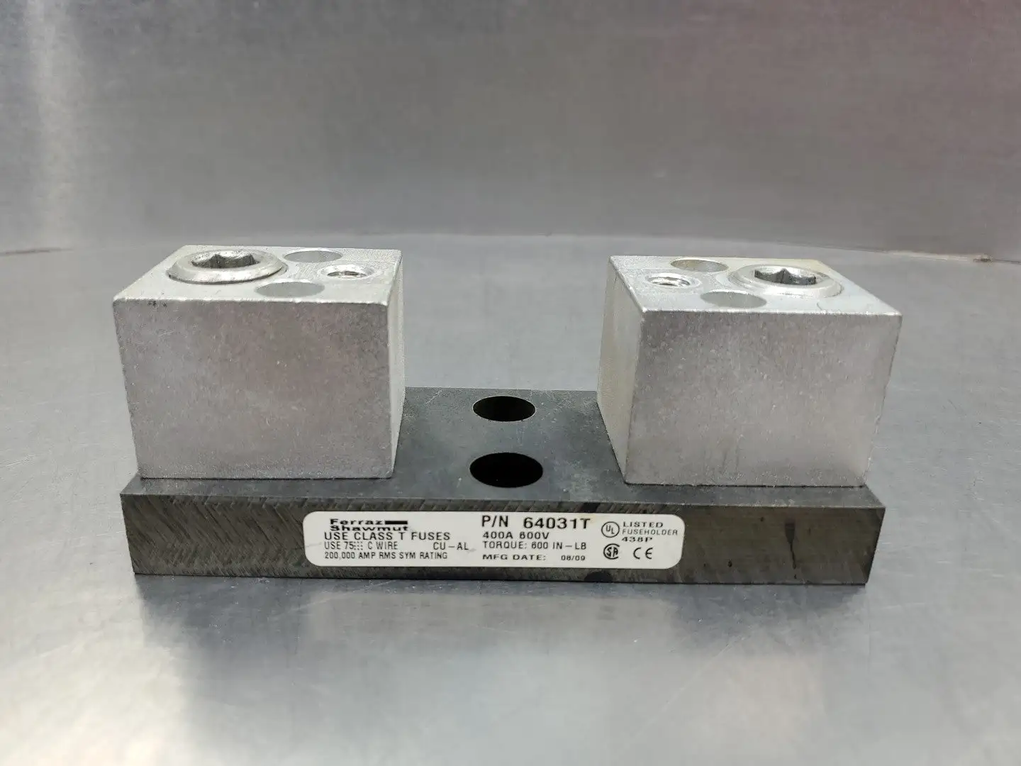 USED Ferraz Shawmut 64031T Class T Fuse Block, 400A, 600V