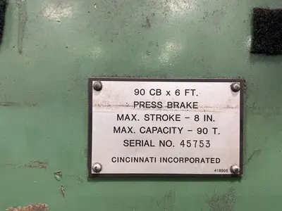 Used CINCINNATI 90 CB X 6 FT Press Brakes Ohio US | HGR 24 #1233422