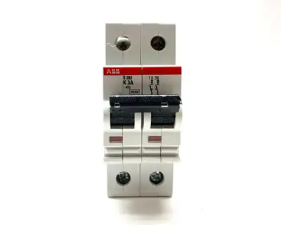 USED ABB CIRCUIT BREAKER 2 POLE, 3A, 480 VAC