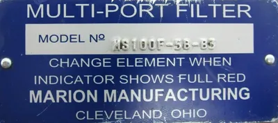NEW MARION MANUFACTURING MS100F-5B-B3 MULTI-PORT FILTER HOUSING MS100F5BB3