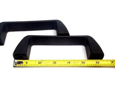USED MISUMI NYLON BLACK PULL CABINET HANDLE 6"X4-1/4" X1"
