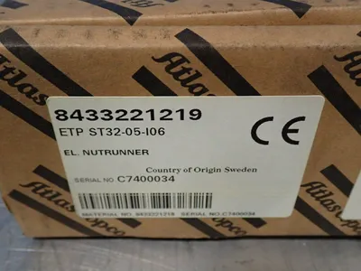 New | in-Stock ATLAS COPCO 8433221219 / ETP ST3205I06 Air Tools, DC Electrical Tools & Accessories Ohio US | HGR 24 #1085027
