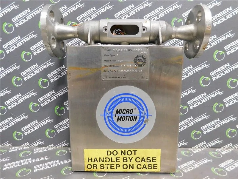 Micro Motion DS040S113 Mass Flow Sensor 1/2" 150# 7639 Meter Factor Used