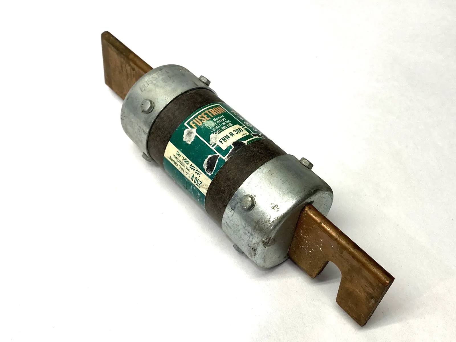 USED BUSSMANN FUSETRON DUAL ELEMENT TIME-DELAY FUSE CLASS RK5 250V 300A