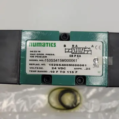 New | in-Stock NUMATICS NUMATICS 153SS415M000061 SOLENOID AIR CONTROLLED VALVE - NEW WITH SEALS Pump & Valve Parts | ND Industrial Surplus #1218441