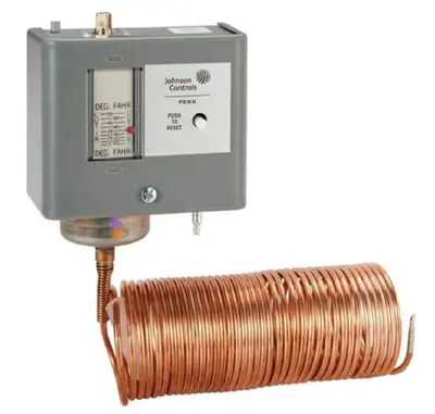 Johnson Controls A40EA-4 Temperature Actuated Pneumatic Switch, 50 to 90 Deg F [New]